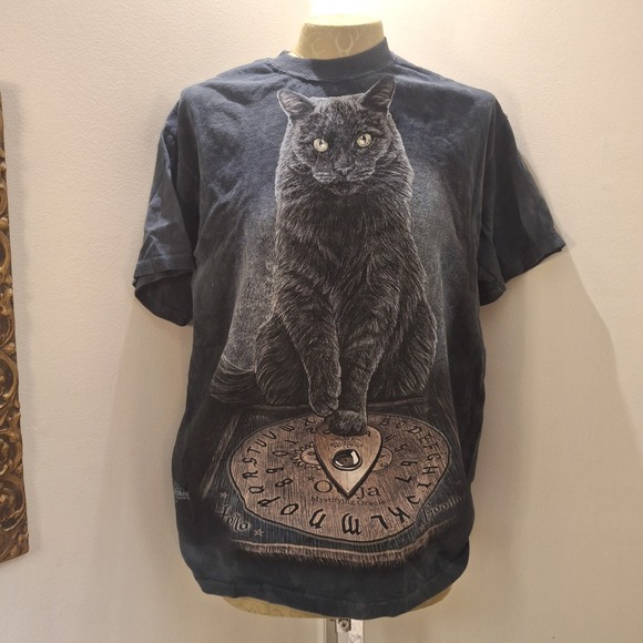 The Mountain Tops - The Mountain Vintage Black Cat Ouija Board T-Shirt Magic Fantasy Wicca Tie Dye M